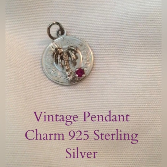 Vintage 925 Sterling Silver St. Thomas Virgin Islands Charm Pendant - Picture 6 of 11